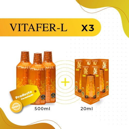 Vitafer L Gold 500ml X3 + Regalo Envio 