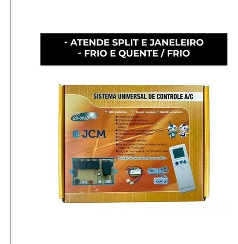 Kit Controle Remoto Com Placa Universal Ar Split 220 Volts