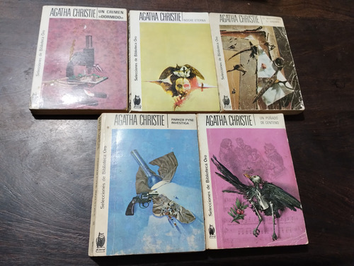 Lote X 5 Libros Policiales De Agatha Christie. Molino Olivos (Usado)