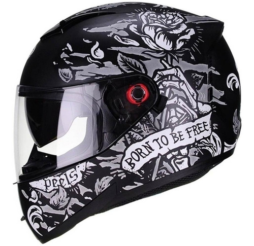 Capacete Peels Icon Freedom Preto E Branco Tamanho 60