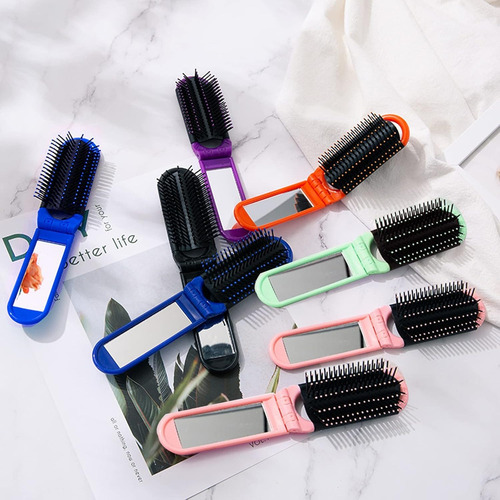 Mini Cepillo De Cabello Plegable Portatil Con Espejo Durader