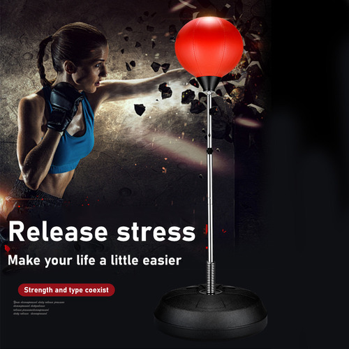 ~ Saco De Boxeo Con Soporte Y Gs, Altura Ajustable Para