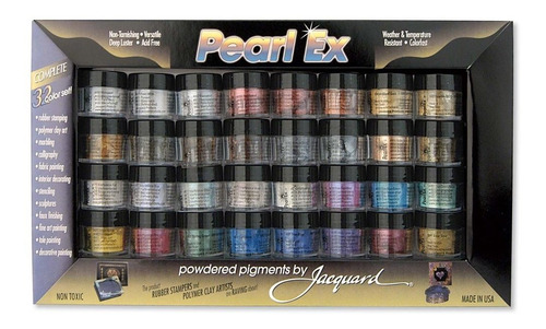 Pigmentos Del Polvo De La Perla Del Telar Jacquar Ex (32 Col