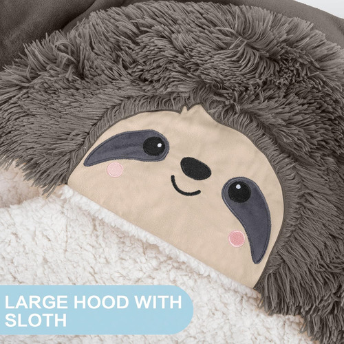 Sloth Wearable Hooded Blanket For Adults - Super Soft War...