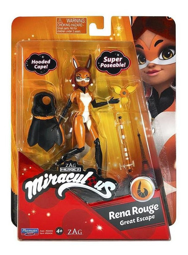 Imagen 3 de 3 de Figura Ladybug Miraculous Rena Rouge 5 Articulada Bandai