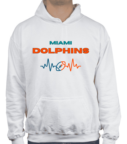 Sudadera Futbol Americano - Capucha - Miami Dolphins
