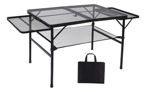 Mesa De Camping Portátil De Malla De Escritorio Con Bolsa