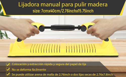 Z Herramienta De Lijado Manual Tamaño Grande 7x40cm Para
