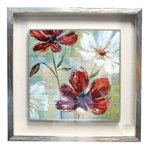 Cuadro Decorativo Flor 41x41x3 Cm