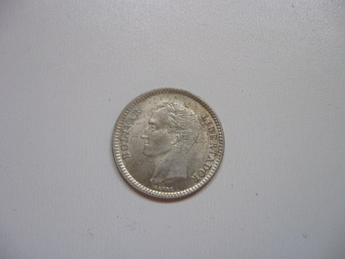 Moneda De Plata Venezuela 25 Céntimos 1954