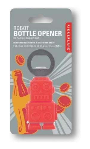 Destapador De Botellas Forma Robot Marca Kikkerland