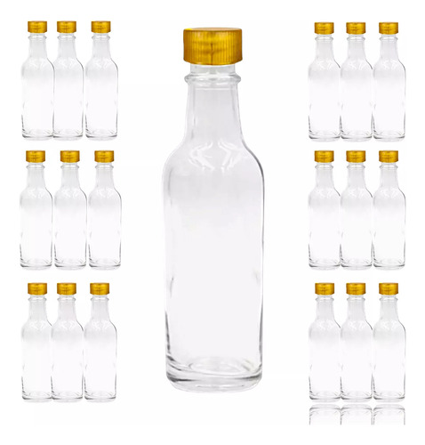 40 Pzas Botella Mini Tequilera Vidrio Cristal Recuerdo 50 Ml