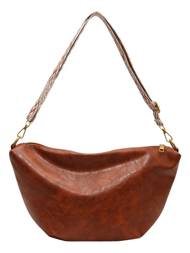 Bolso De Hombro Simple Vintage Para Mujer Con Correa Ancha P