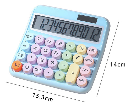 Calculadora De Colores Con Botón De Pantalla Redonda Con Inc