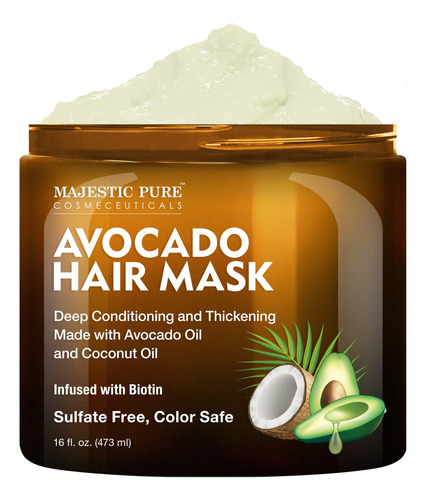 Majestic Pure Mascarilla Capilar De Aguacate Y Coco Para Ca.