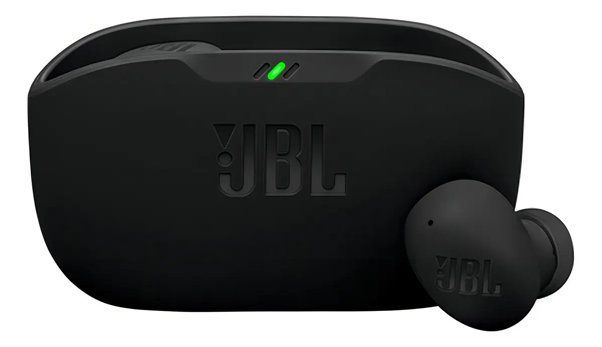Fone de Ouvido Bluetooth JBL Wave Buds 2 Preto com Cancelamento de Ruído e Microfone