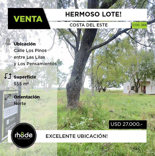 Terreno En Costa Del Este - Los Pinos Entre Las Lilas Y Los Pensamientos