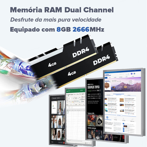 Pc Completo I7 12°geração 8gb Ssd 1tb Mon 19 Strong Tech