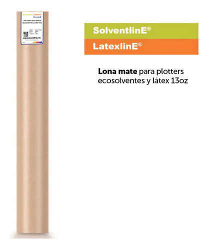 Lona Mate Plotter Solvente Latex 13oz Kronaline Lnm10 Color Blanco