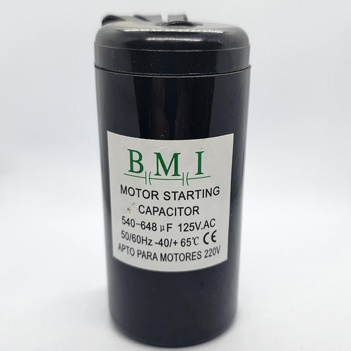Condensador De Partida Bmi 540-648 Uf 125vac