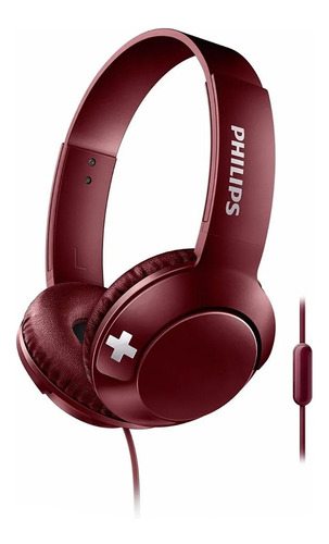 Auriculares Philips BASS+ SHL3075 rojo
