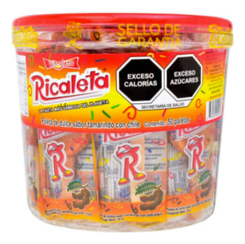 Paleta Ricaleta Tamarindo 100 Pzas