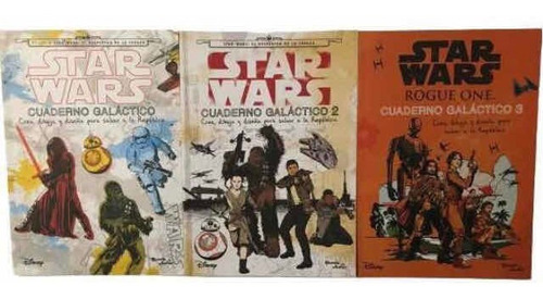 Cuadernos De Dibujo Star Wars - Galácticos Por 3 Libros