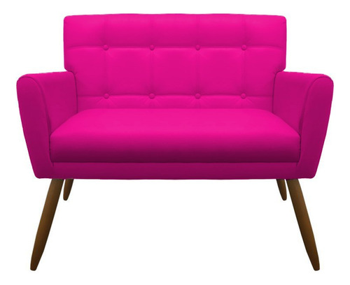 Namoradeira Decorativa Onix Capitonê Corino Rosa Pink