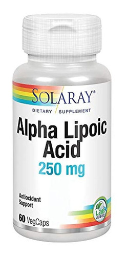 Ácido Alfa Lipoico Solaray 250 Mg | 60 Vegcaps