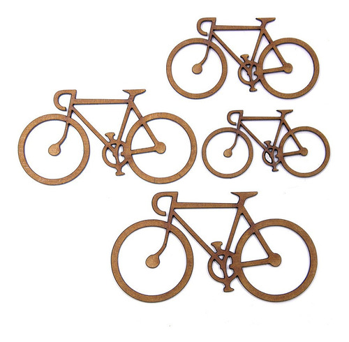Formitas Formas Madera Mdf Bici Bicicletas 30cm X5 Uni