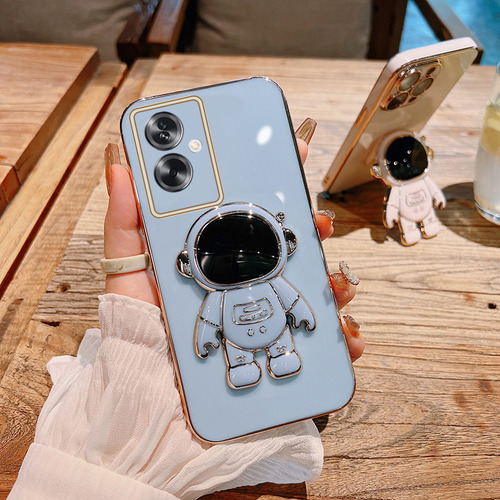 Funda Para Oppo A79 5g Reno 11f Chapado Astronauta Anillo