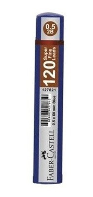 Faber-castell Grip Min 0.5 2b 60mm 120 Piezas Tubo Azul