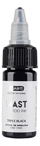 Mast Tattoo Ink Bottle 0.5oz, Triple Black Mas05