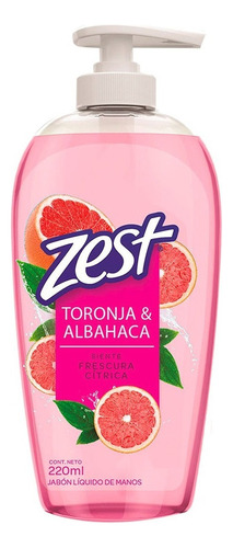 Jabón Líquido Para Manos Zest Toronja Y Albahaca 220ml