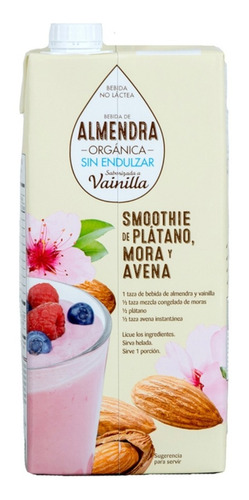 Imagen 3 de 3 de Bebida De Almendra Orgánica Sabor Vainilla Kirkland 6x946ml
