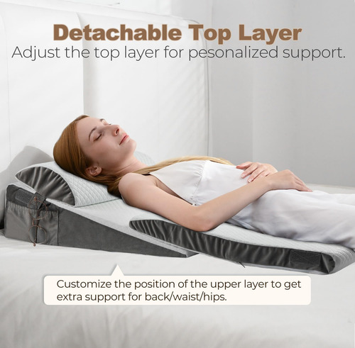 Almohada En Forma De Cuña Enitya Para Apnea Del Sueño Con Pa