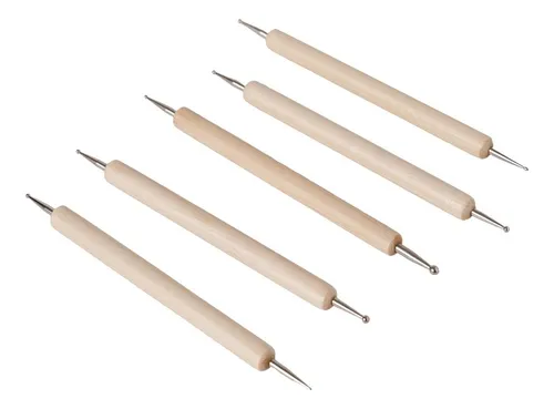 Pinceles Dotting Para Uñas Top Premium 5 Piezas
