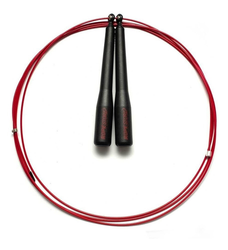 Corda De Pular Speed Rope Ultra Rápido Vermelha X Preto