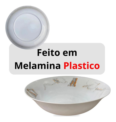 2 Tigelas Vasilhas De 30cm 3lts Com Decoração Marmorizada