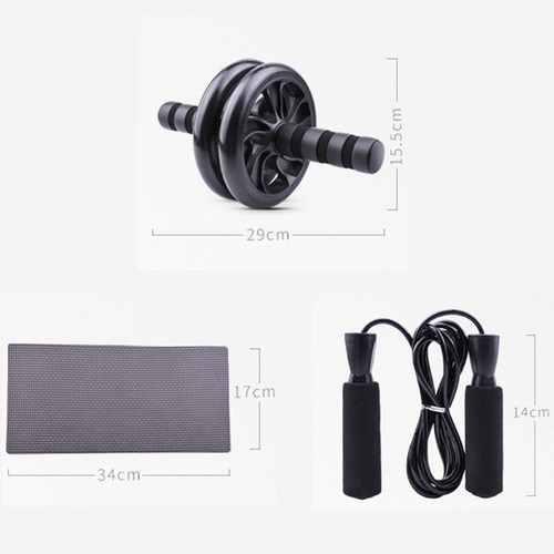 Abs Roller Wheel Hand Gripper 2 Barras De Flexión 7 Uds.