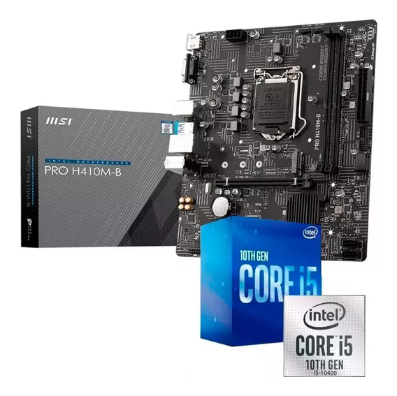 Combo Actualizacion Mother Msi H410m + Intel Core I5 10400