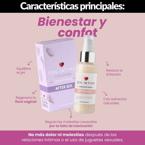 Lubricante After Sex 75ml Crema Íntima Cicatrizante Sen