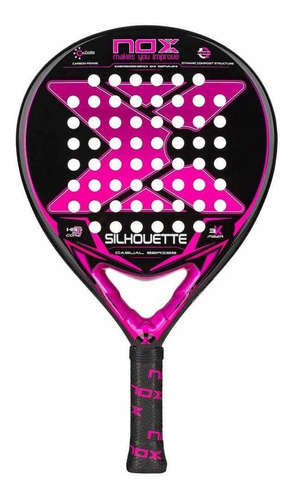 Pala Pádel Nox Silhouette 6 Negro Rosa Mujer Principiante