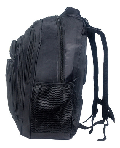 Mochila Grande 70 Litros Viagens Escolar Dia A Dia Reforçada Cor Preto Desenho Do Tecido Liso