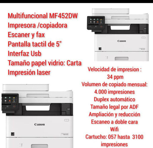 Impresora Canon Multifuncional Mf542dw Nueva 100% Garantizad