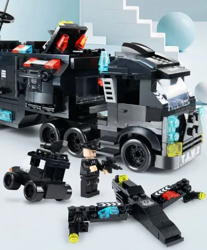 Armatodo Bloques Construccion Robot Policía De Ciudad 585pcs