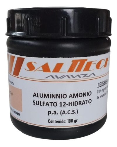 Aluminio Amonio Sulfato 12-hidrato Pa Acs 100 Gr - Salttech