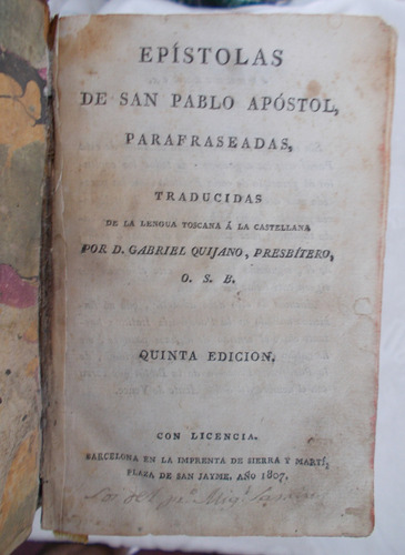 Epistolas De San Pablo Apostol Parafraseadas