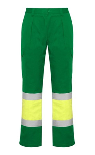 Pantalón Con Reflectivo Trabajo Verde Ingles - Mundo Trabajo