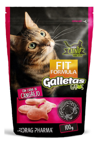 Fit Formula Galletas Con Catnip Para Gatos Cangrejo 100gr